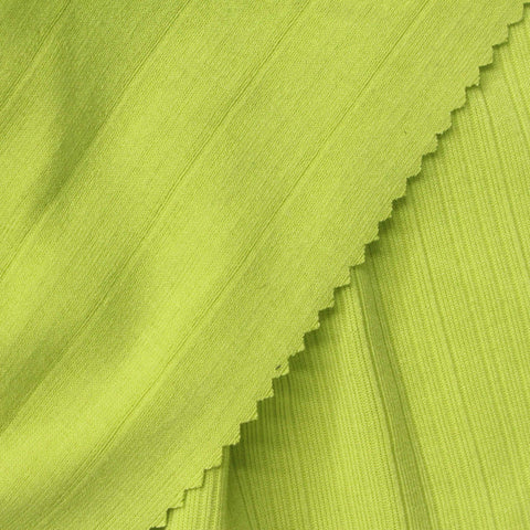 Polyester Stretch Rib Knit Fabric, 270 gsm, 159 cm — Green