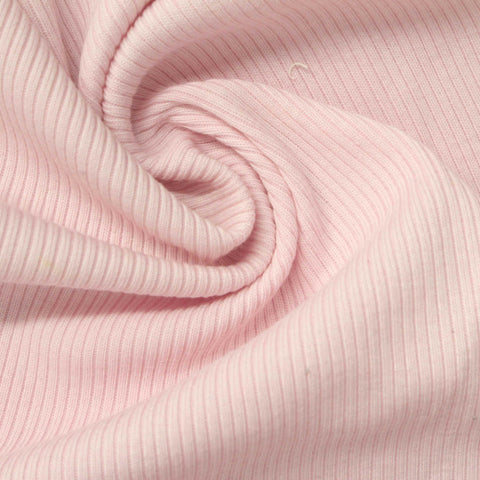 Light Pink Rib Knit, Poly-Cotton