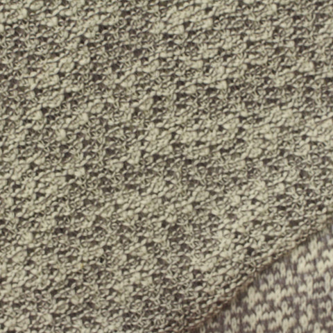 Brown Marl Chunky Knit, Poly-Cotton, 220 gsm