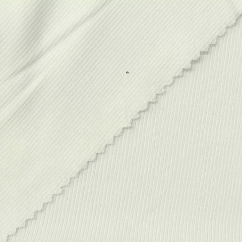 Cotton Stretch Rib Knit Fabric, 190 gsm, 100 cm — Beige