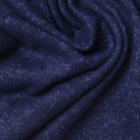Dark Blue Marl Jersey Knit, Viscose-Poly, 180 gsm