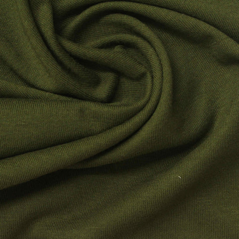 Cotton Polyester Jersey Knit Fabric, 190 gsm, 156 cm — Green