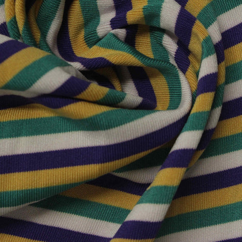 Purple Horizontal-Stripe Knit, Polyester, 190 gsm