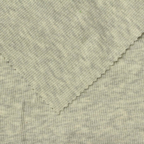 Dark Grey Heathered-Marl Rib Knit