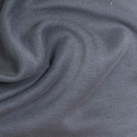 Washed Polyester Modal Stretch Scuba Knit Fabric, 330 gsm, 140 cm — Navy