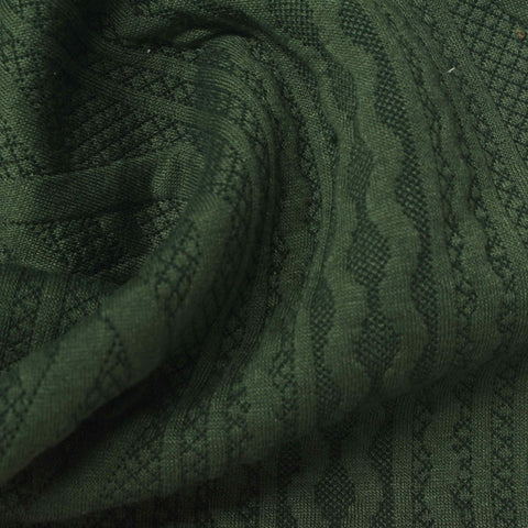 Green Diamond Interlock Knit, Polyester