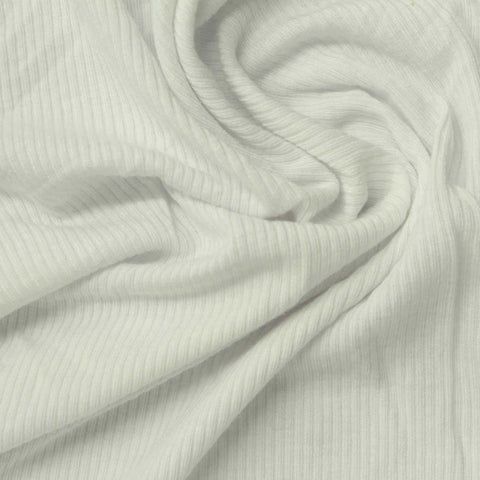 White Ribbed Rib Knit