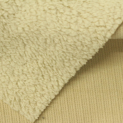 Pale Yellow Ribbed Fleece, Polyester