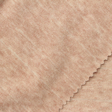 Light Peach Marl French Terry, Viscose-Poly