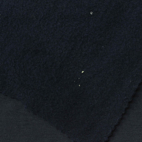 Brushed Cotton Polyester Stretch Interlock Knit Fabric, 215 gsm, 160 cm — Navy