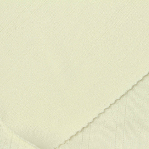 Jacquard Polyester Stretch Pointelle Knit Fabric, 310 gsm, 170 cm — Beige