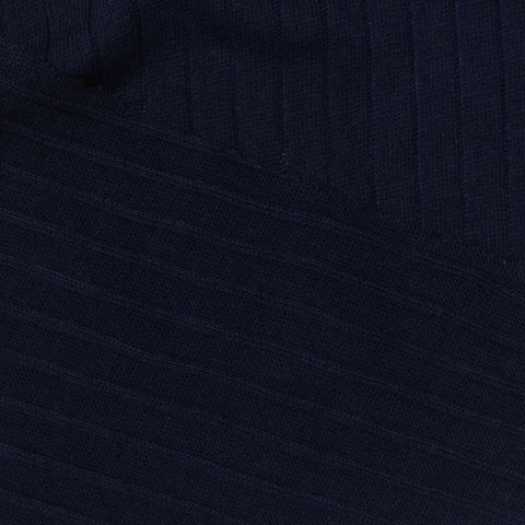 Navy Textured Rib Knit, Poly-Viscose