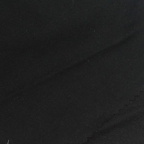 Brushed Viscose Stretch Jersey Knit Fabric, 230 gsm, 150 cm — Black