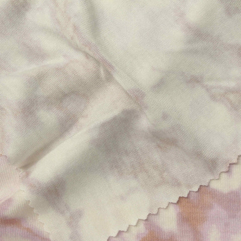 Printed Modal Polyester Stretch Jersey Knit Fabric, 180 gsm, 145 cm — Pink