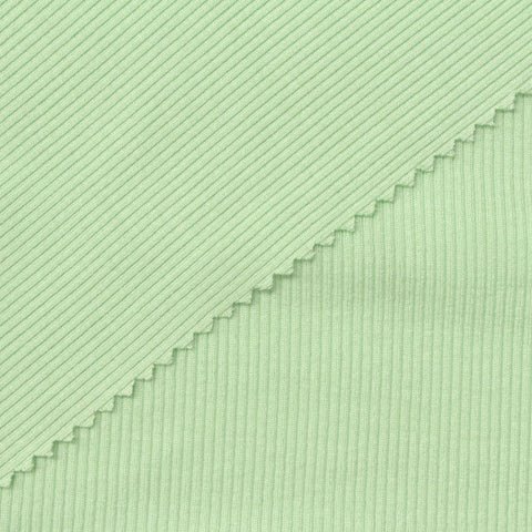 Viscose Stretch Rib Knit Fabric, 260 gsm, 130 cm — Green