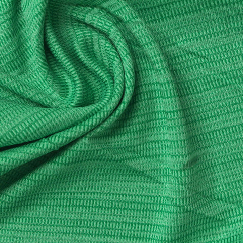 Green Tone-on-Tone Interlock Knit, Polyester, 170 gsm