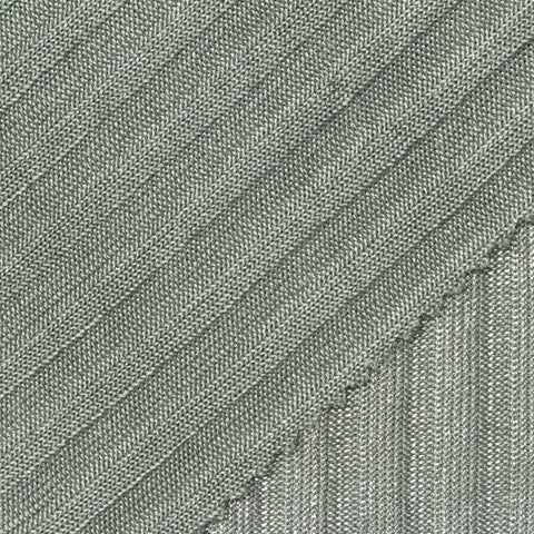 Polyester Stretch Rib Knit Fabric, 190 gsm, 160 cm — Grey
