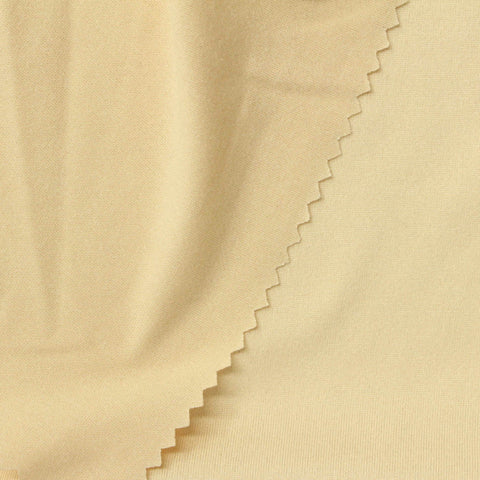 Brushed Polyester Stretch Milk Silk Knit Fabric, 130 gsm, 160 cm — Beige