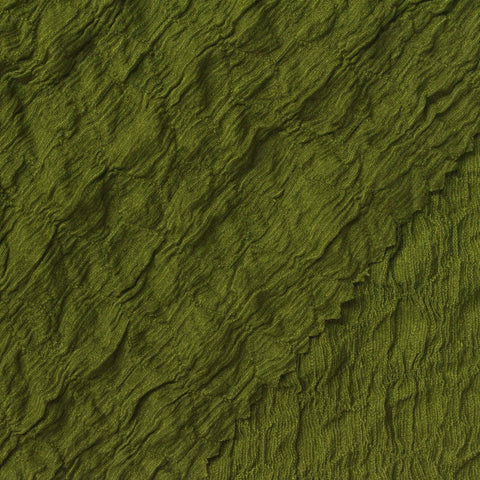 Olive Textured Crepe, Polyester