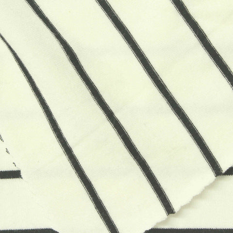 Dark Grey Horizontal-Stripe Jersey Knit, Viscose, 285 gsm