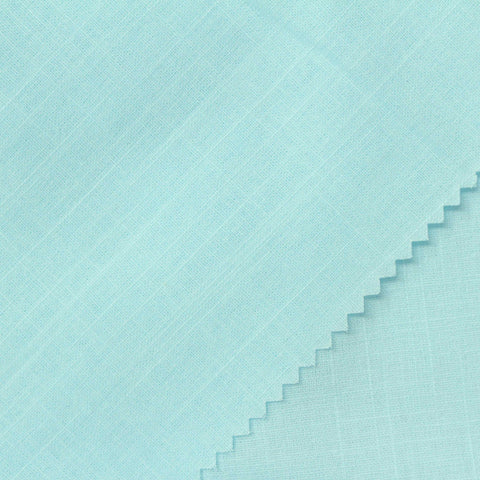 Light Aqua Linen-Look, Cotton