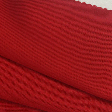Polyester Cotton Scuba Knit Fabric, 300 gsm, 175 cm — Red, ref EF-271366