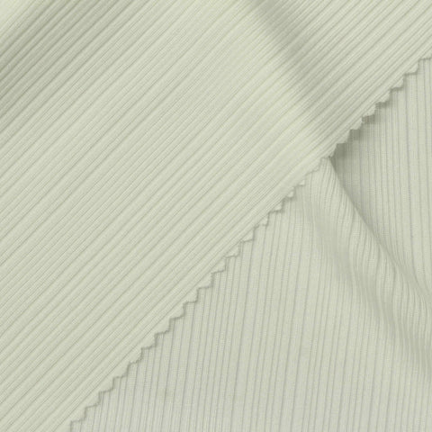 Polyester Stretch Rib Knit Fabric, 200 gsm, 150 cm — Green