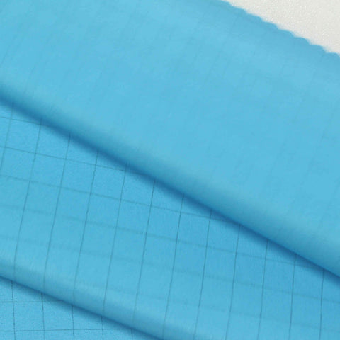 Light Blue Grid Woven, Polyester