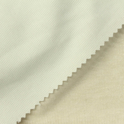Polyester Viscose Stretch Rib Knit Fabric, 330 gsm, 148 cm — Beige