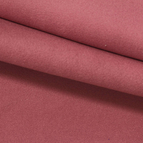 Brushed Polyester Stretch Rib Knit Fabric, 590 gsm, 170 cm — Red