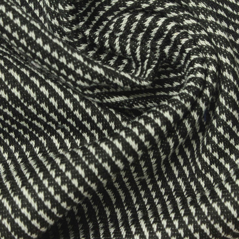 Black Houndstooth Jacquard, Poly-Cotton, 190 gsm