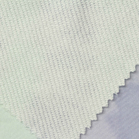 Light Blue Abstract French Terry, Poly-Cotton