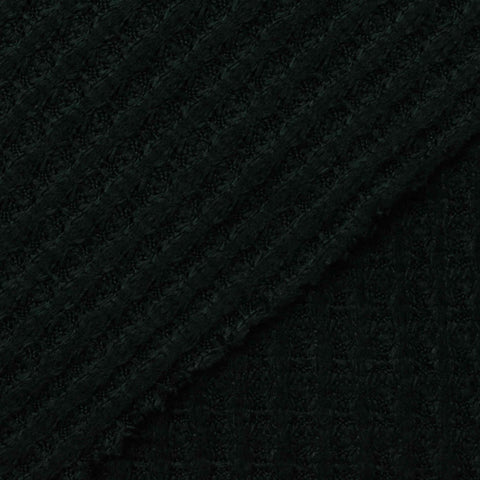 Black Tone-on-Tone Waffle Knit, Polyester