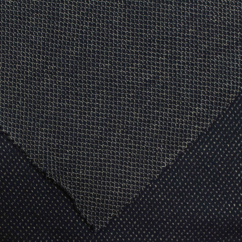 Dark Blue Marl Jacquard, Cotton-Poly