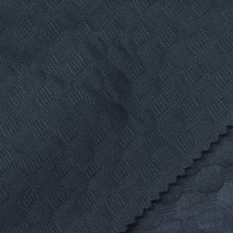 Navy Textured Jacquard, Polyester