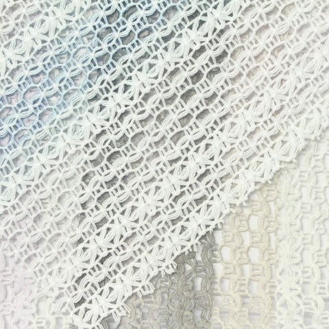 White Vertical-Stripe Jacquard, Polyester, 190 gsm