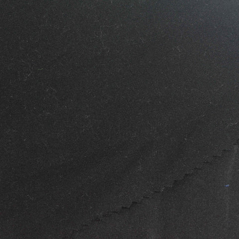 Polyester Stretch Milk Silk Knit Fabric, 255 gsm, 160 cm — Black