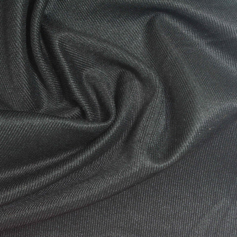 Washed Viscose Polyester Stretch Scuba Knit Fabric, 260 gsm, 160 cm — Navy