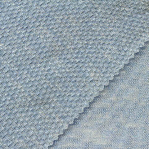 Light Blue Marl Jersey Knit, Viscose-Poly, 180 gsm, 155 cm