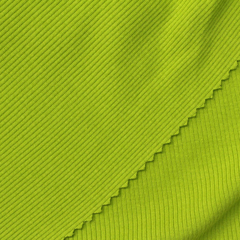Lime Rib Knit, Cotton-Poly