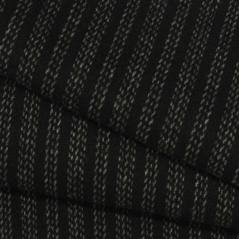 Black Stripes Interlock Knit, Poly-Viscose, 330 gsm