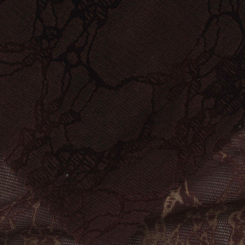Dark Brown Floral Knit