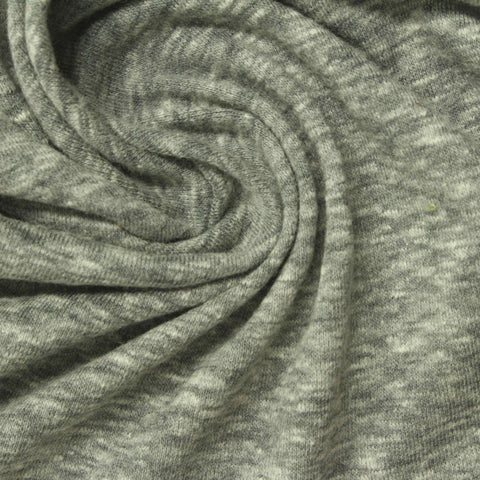 Grey Marl Jersey Knit, Cotton-Poly, 150 gsm, 155 cm