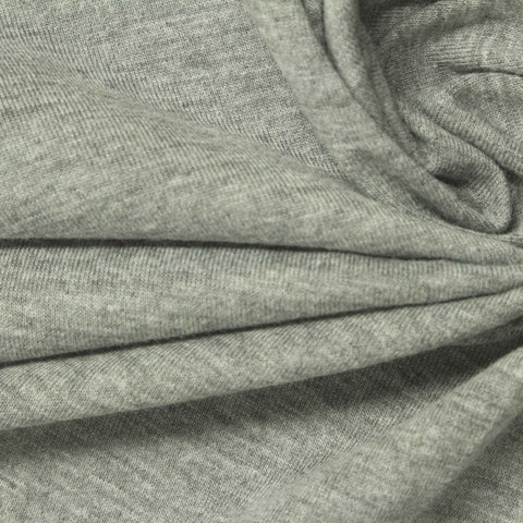 Polyester Viscose Jersey Knit Fabric, 140 gsm, 180 cm — Grey