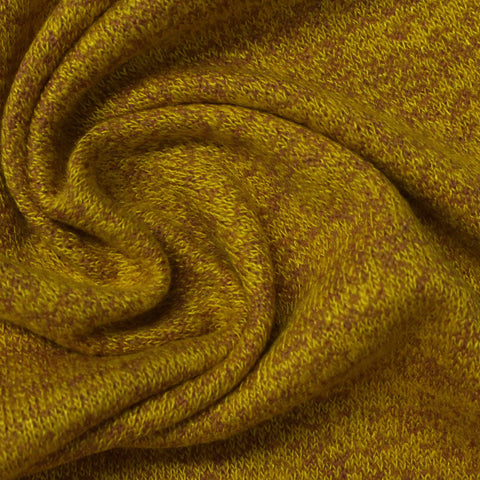 Gold Marl Chunky Knit, Viscose-Poly