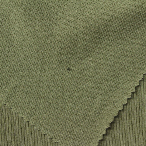 Cotton Polyester French Terry Fabric, 160 gsm, 190 cm — Green, ref EF-259128