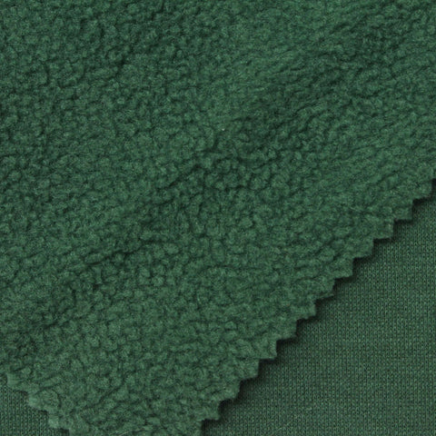 Polyester Cotton Fleece Fabric, 340 gsm, 185 cm — Green