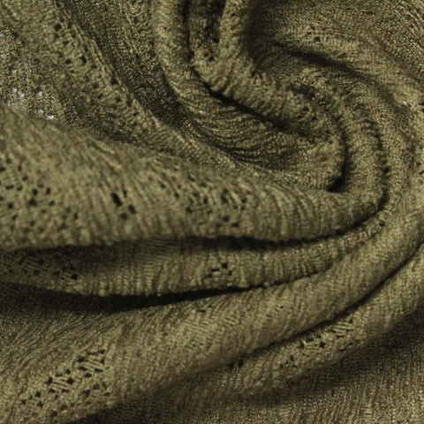 Olive Openwork Warp Knit, Polyester