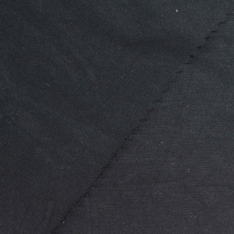 100% Bamboo Jersey Knit Fabric, 225 gsm, 180 cm — Black