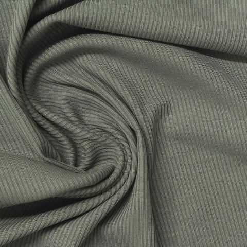 Tencel Lyocell Acetate Stretch Rib Knit Fabric, 215 gsm, 160 cm — Green, ref EF-270705